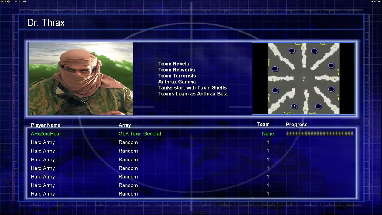 Gameplay - C&C General Zero Hour - GLA Toxin vs 7 Random Hard 