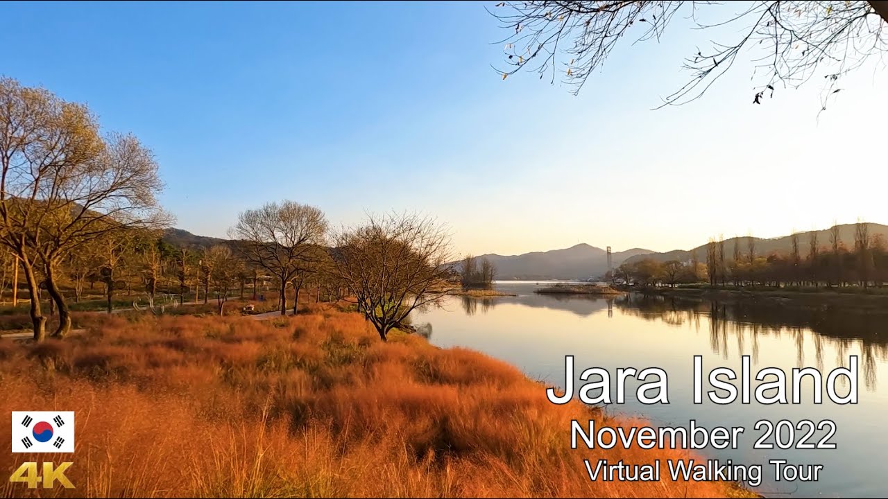 Korea Travel 🇰🇷 jara Island & Chuncheon Lake Cable Car [4k Virtual Healing Trip]
