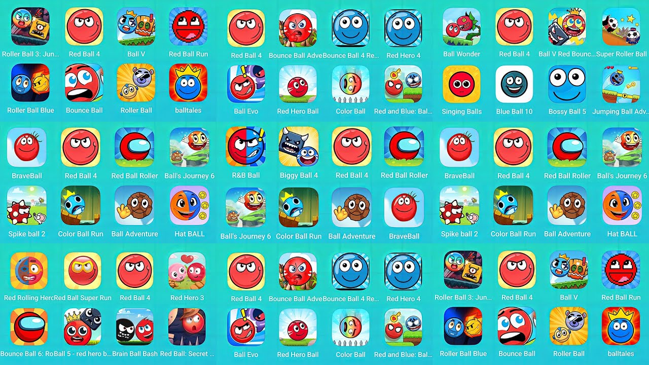 Brave Ball, Red Ball 4, Roller Ball 3, Red Rolling Hero, Ball Wonder and More Red Ball Games