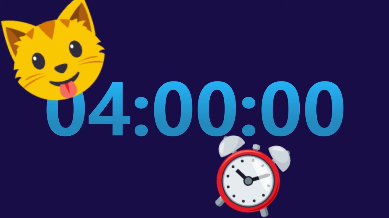 4 Hour TIMER (countdown) with 15 min LOUD ALARM ⏱⏱