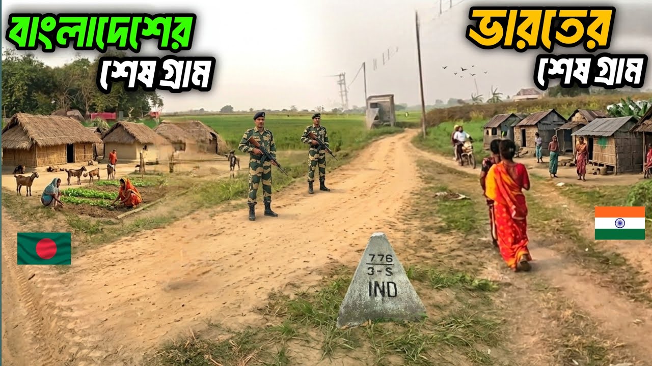এপাশে ভারতের উদয়নগর হিন্দু কলোনি ওপাশে বাংলাদেশের মরারপাড়া গ্রাম || Border Village || Udainagar Char