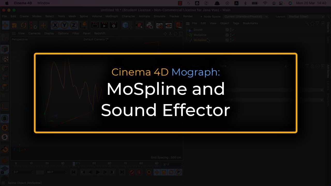 Cinema 4D: MoSpline and Sound Effector