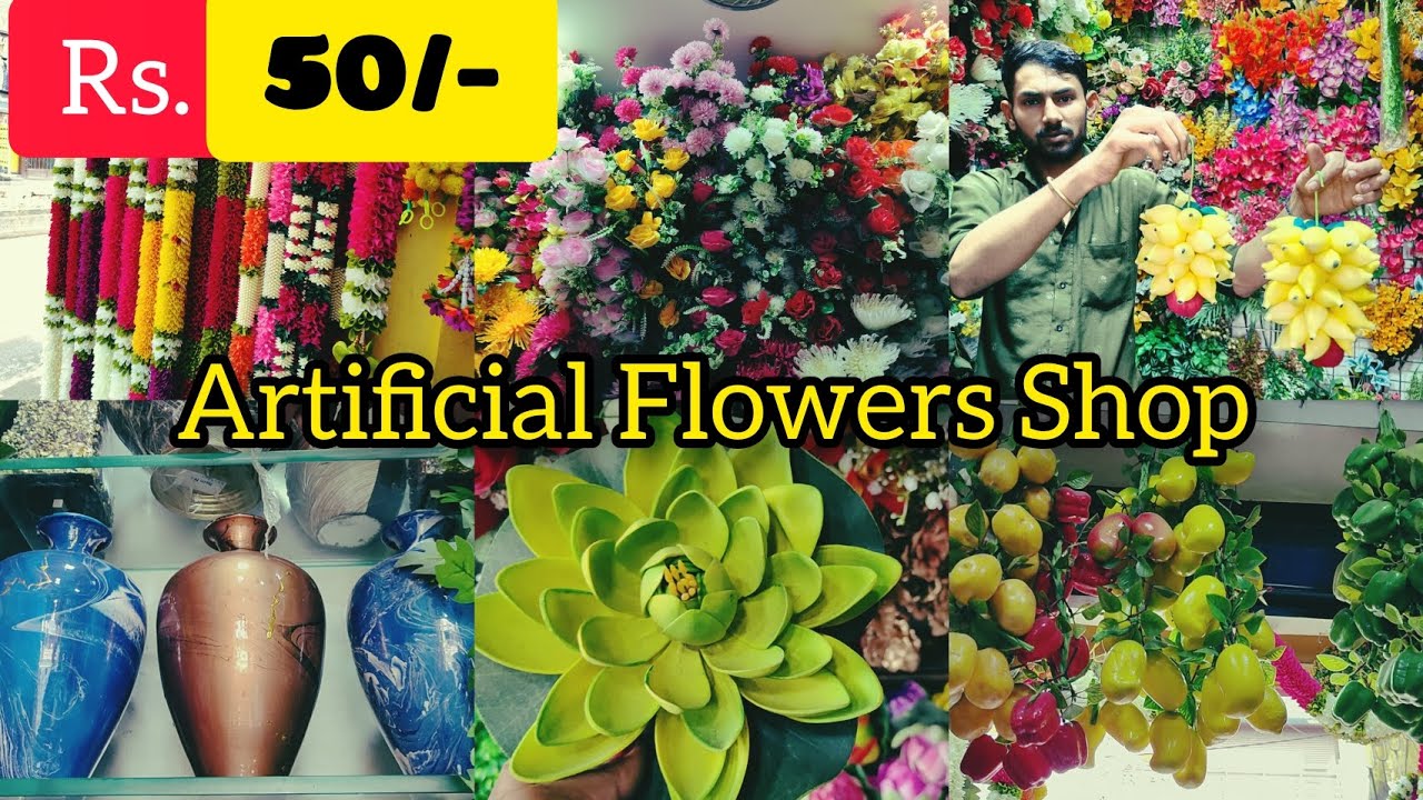 #Chickpet Bangalore Wholesale Artificial Flowers at cheapest Price Home decor 🌹 party & Event Items