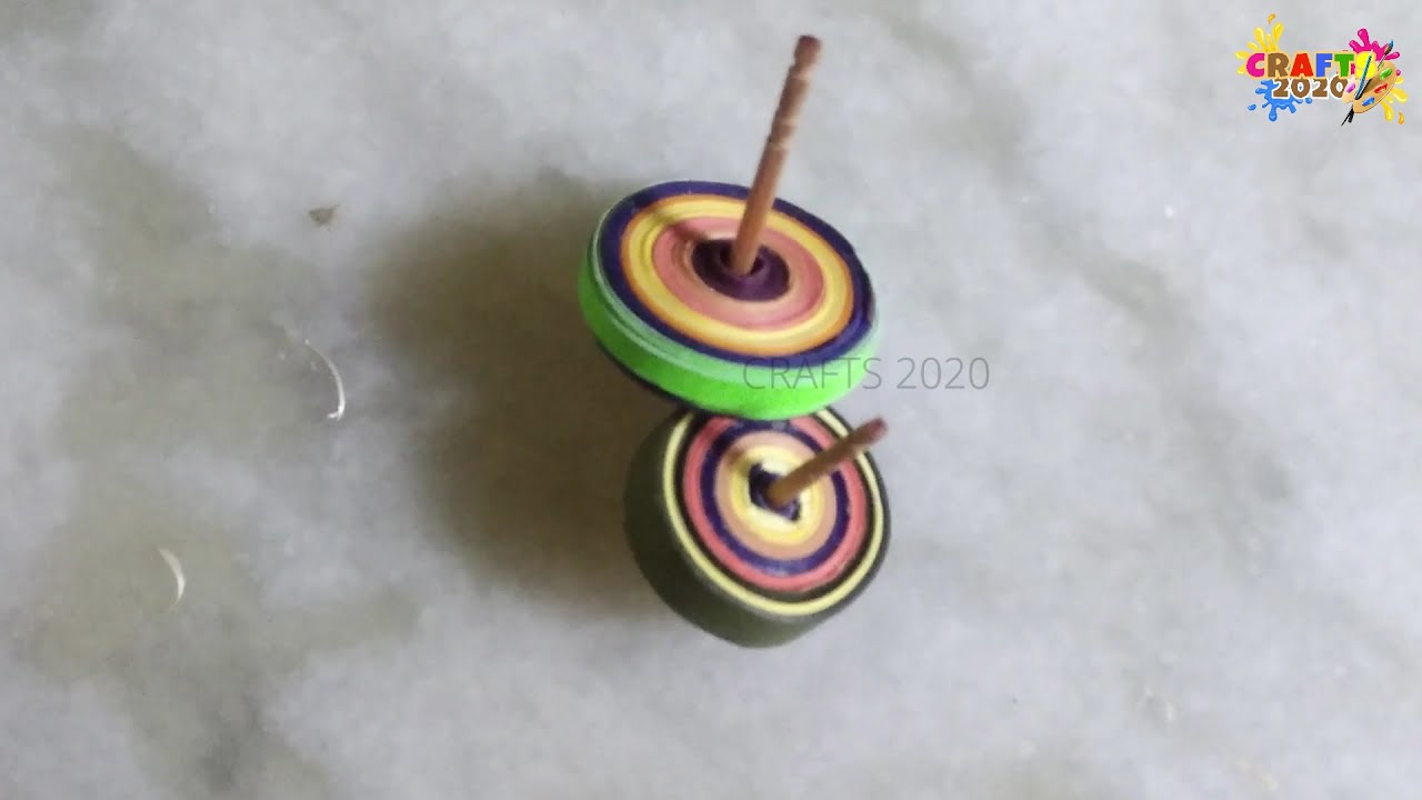 Paper spinning top | Origami spinning top | DIY