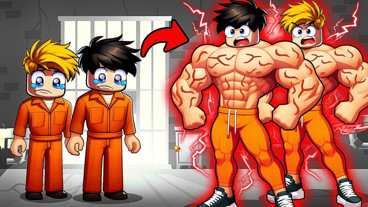 ON A ESSAYÉ DE DEVENIR FORT POUR S'ÉCHAPPER DE LA PRISON LA PLUS DANGEREUSE DU MONDE DANS ROBLOX !