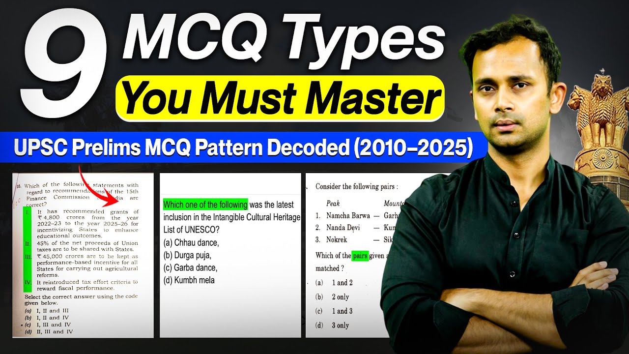 UPSC Prelims All MCQ Type Pattern Decoded (2010-2025) & Score +15 Marks