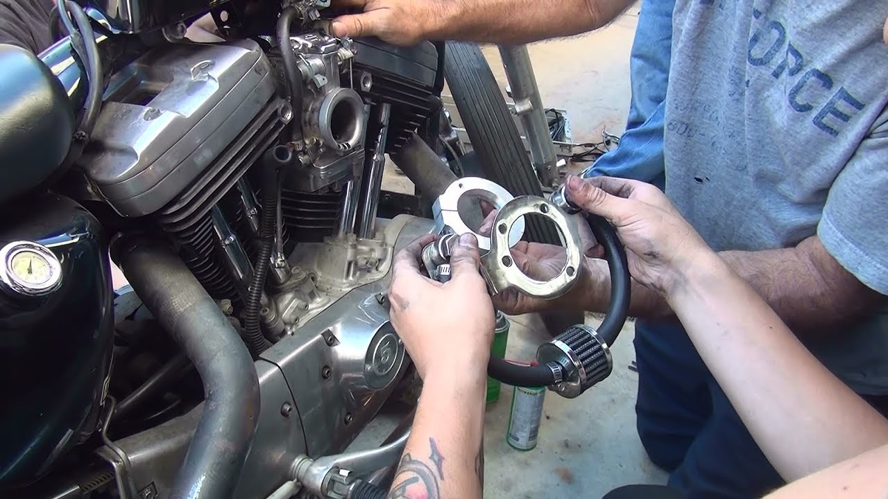 #101 HSR42 42mm Mikuni carburetor rebuild and install 1200 Sportster Harley XL 1990-03