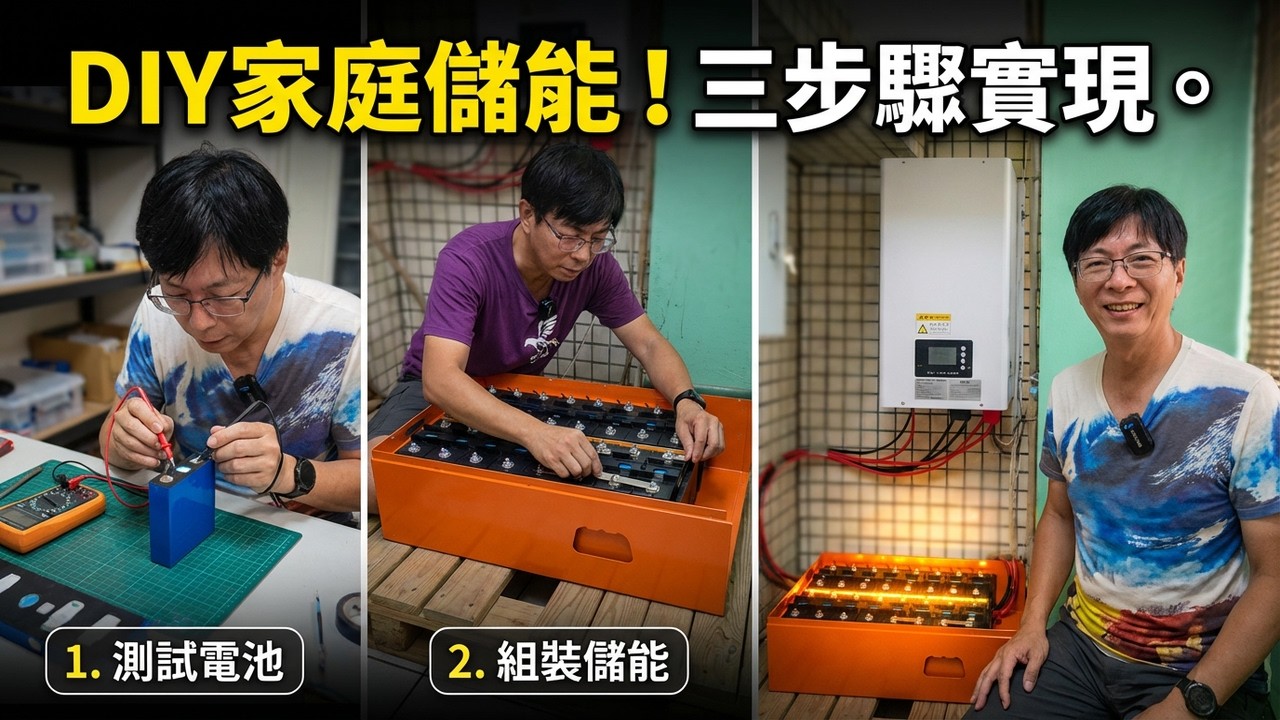 興達電廠大爆炸！台灣供電吃緊？【不再怕停電，自己打造一套「家庭儲能系統」】太陽能《憂娘駕駛Outdoor》Build your own 「home energy storage system」