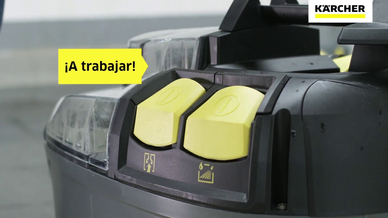 Kärcher Puzzi 10/1 como llenarla y vaciarla