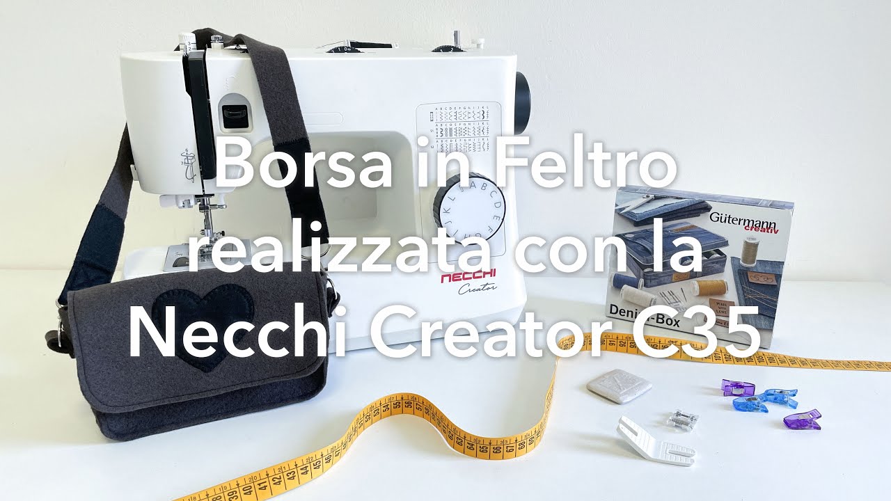 Borsa in Feltro realizzata con la Necchi Creator C35