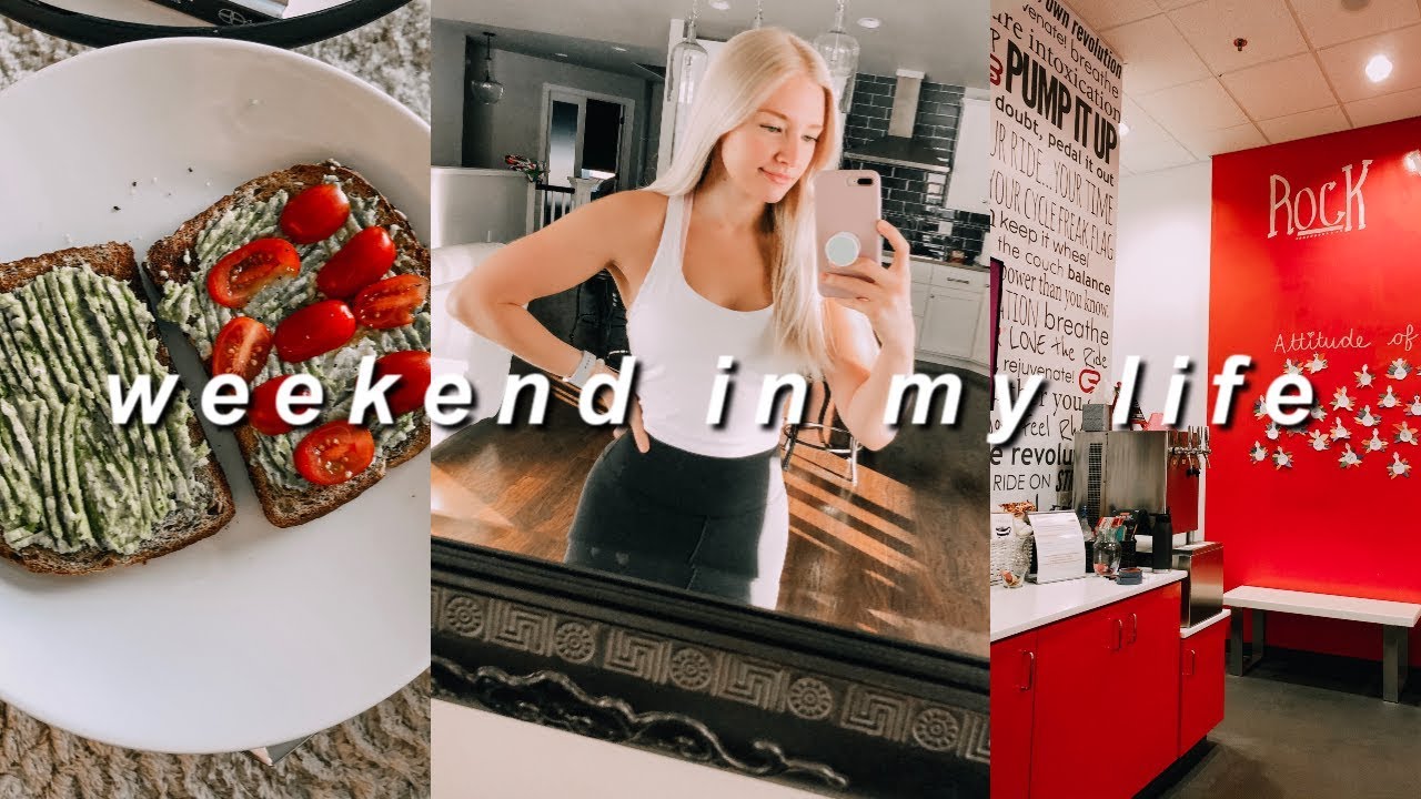 college weekend in my life: avocado toast, cyclebar, skincare routine
