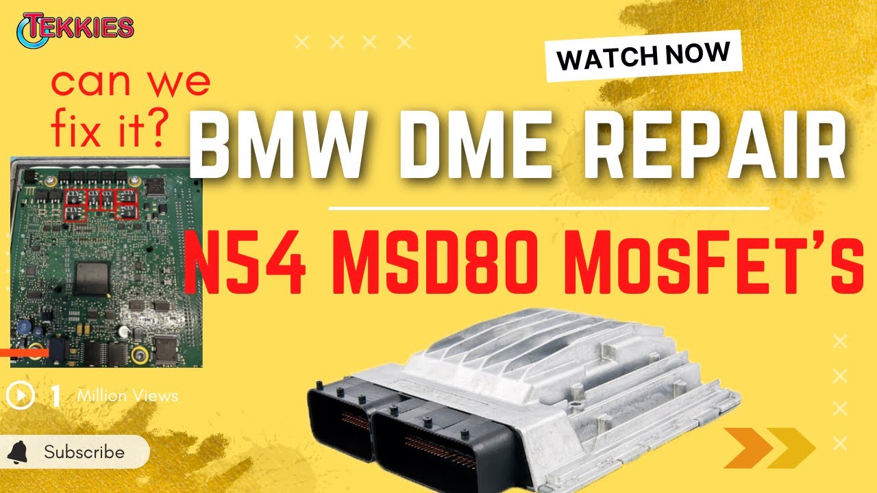 🔥 BMW DME MSD80 MosFet's REPAIR- 335i 535i 135i X6 E89  -💥 30BA 30BB ERROR