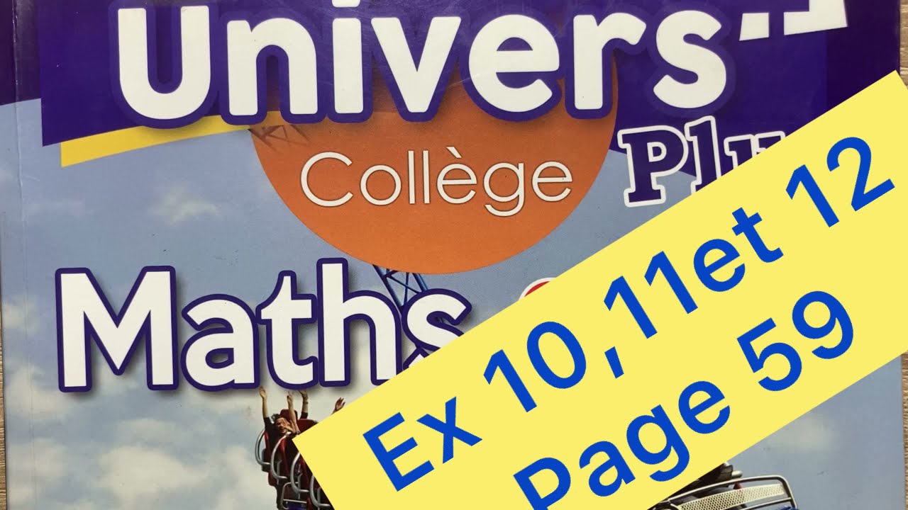 Univers plus 2AC page 59 Exercices 10,11 et 12 Les puissances