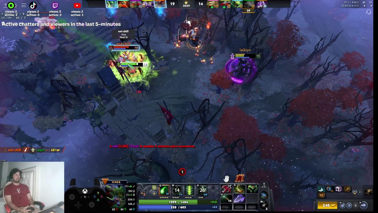 Dota 2 con mando. 9k mmr