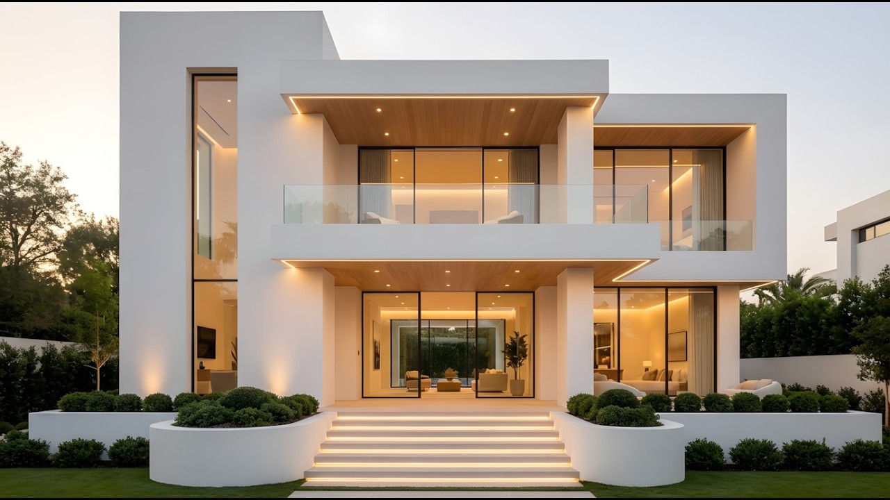 Luxurious Modern Contemporary Mansion Design with Cool Interior and Exterior Minimalistic Designs.