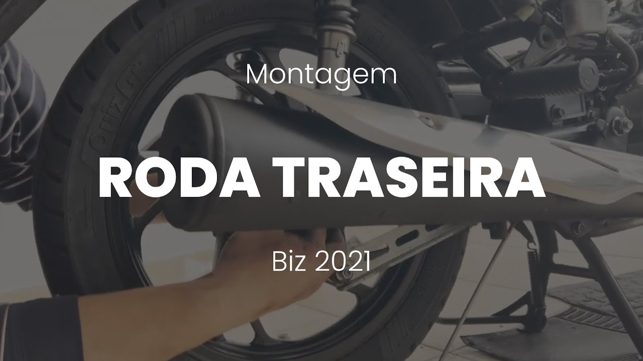 Montagem da roda traseira Biz 2021