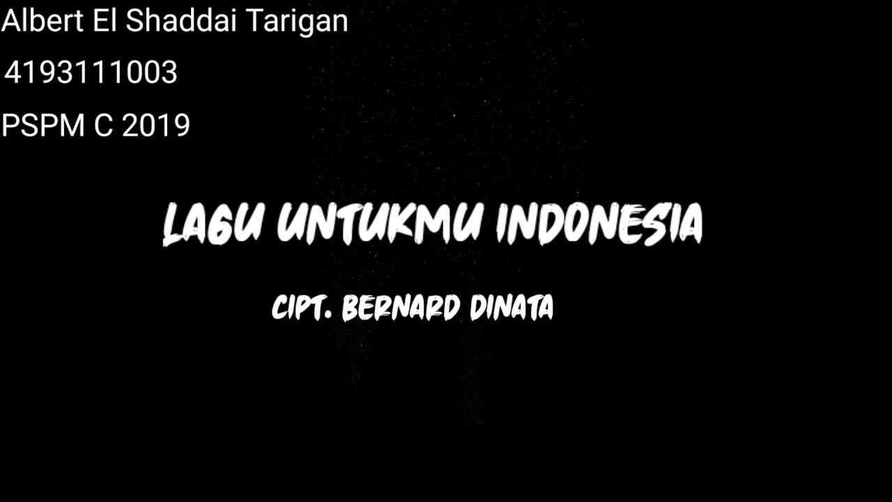 Lagu Untukmu Indonesia(Cover) - Bernard Dinata