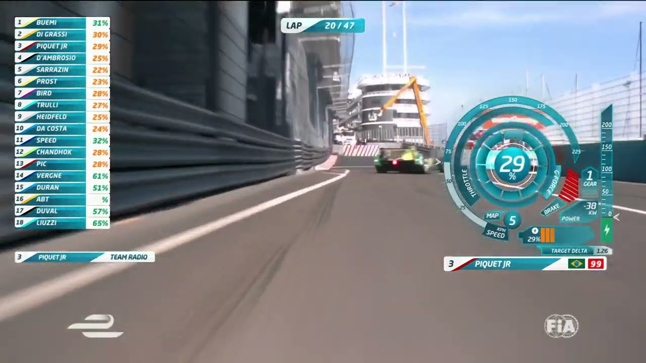 Formula E, Monaco 2014/15 (Race) Nelson Piquet OnBoard