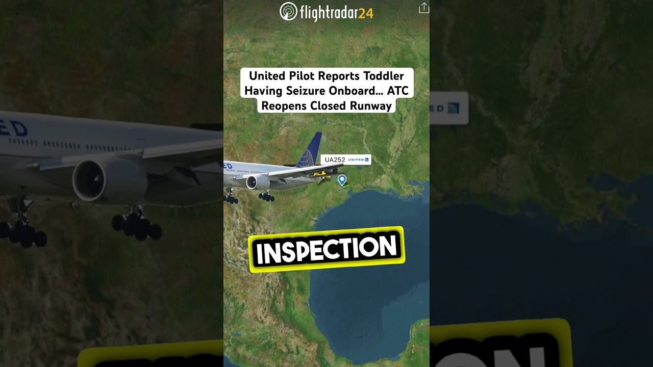 Пилот United Airlines сообщает о приступе эпилепсии у маленького ребенка на борту&hellip; Диспетчерская ...