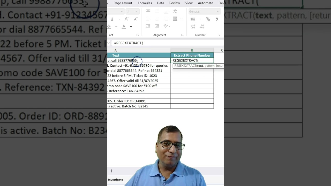 Using REGEXEXTRACT Function in Excel - Extract, Clean, and Format Data Easily (NEW!)