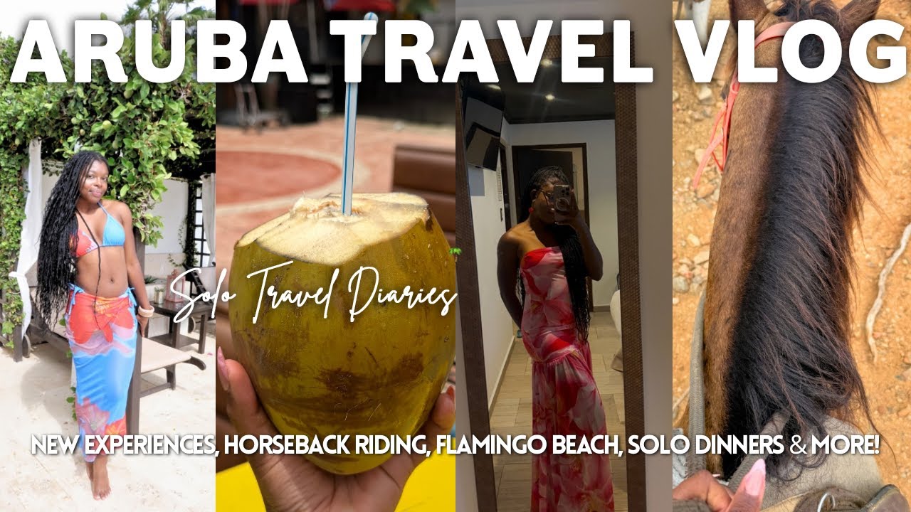 ARUBA TRAVEL VLOG | MY FIRST SOLO TRIP! Flamingo Island, Horseback Riding, Sunset Cruise + more!!