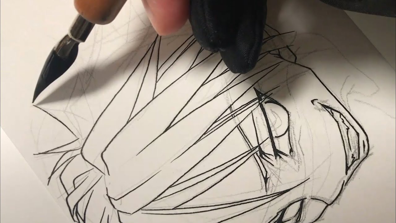 【カブラペン】早送りなし/ペン入れメイキング｜吸血鬼の男の子