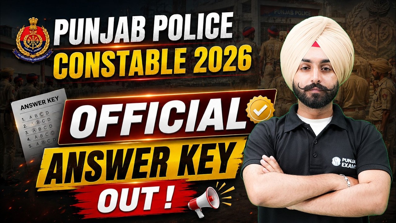 Punjab Police Constable 2026 Answer Key Out | Punjab Police Official Answer Key | Expected Cut-Off