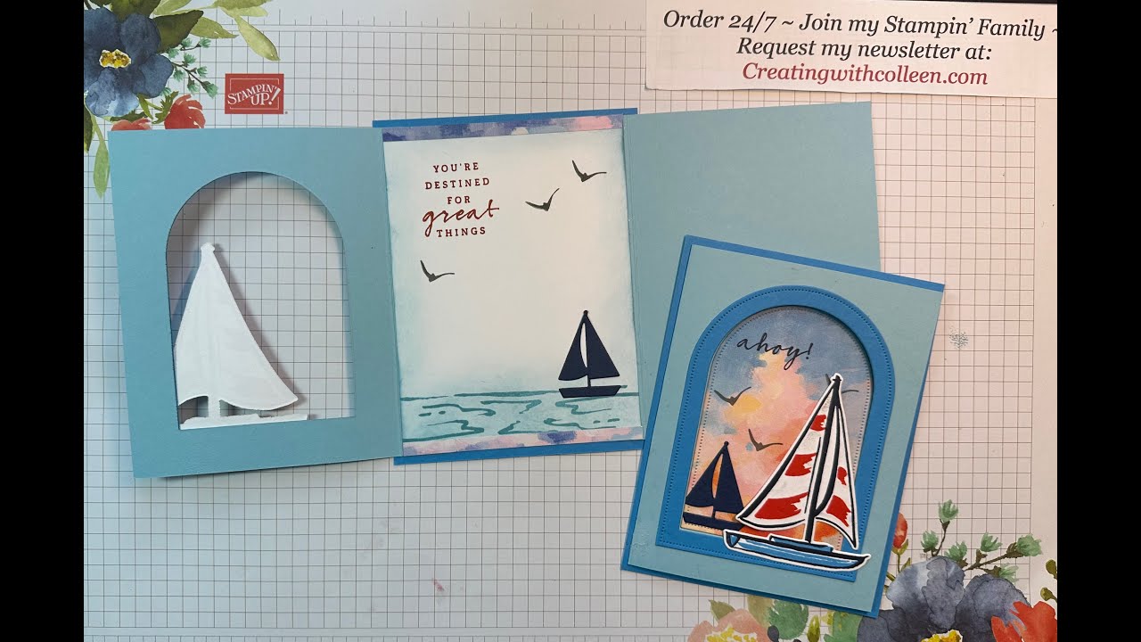 Sunrise Sailing Tri-Fold Card