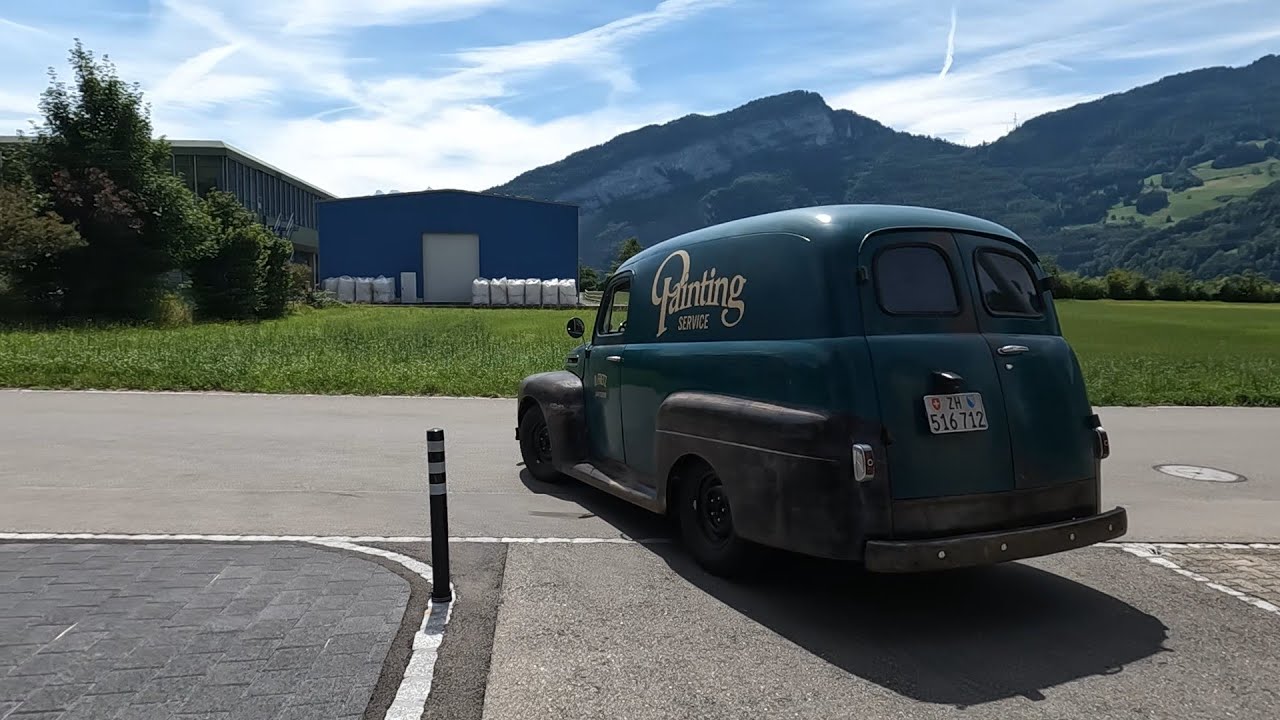 Visit from our painter with his special 1950 Ford F1 Panel Truck - V8 & Automatic