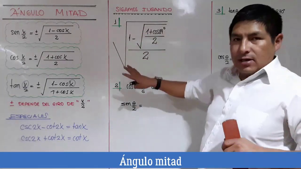 TEMA 17 -  5° SECUNDARIA  - TRIGONOMETRÍA -  ÁNGULO MITAD  2020