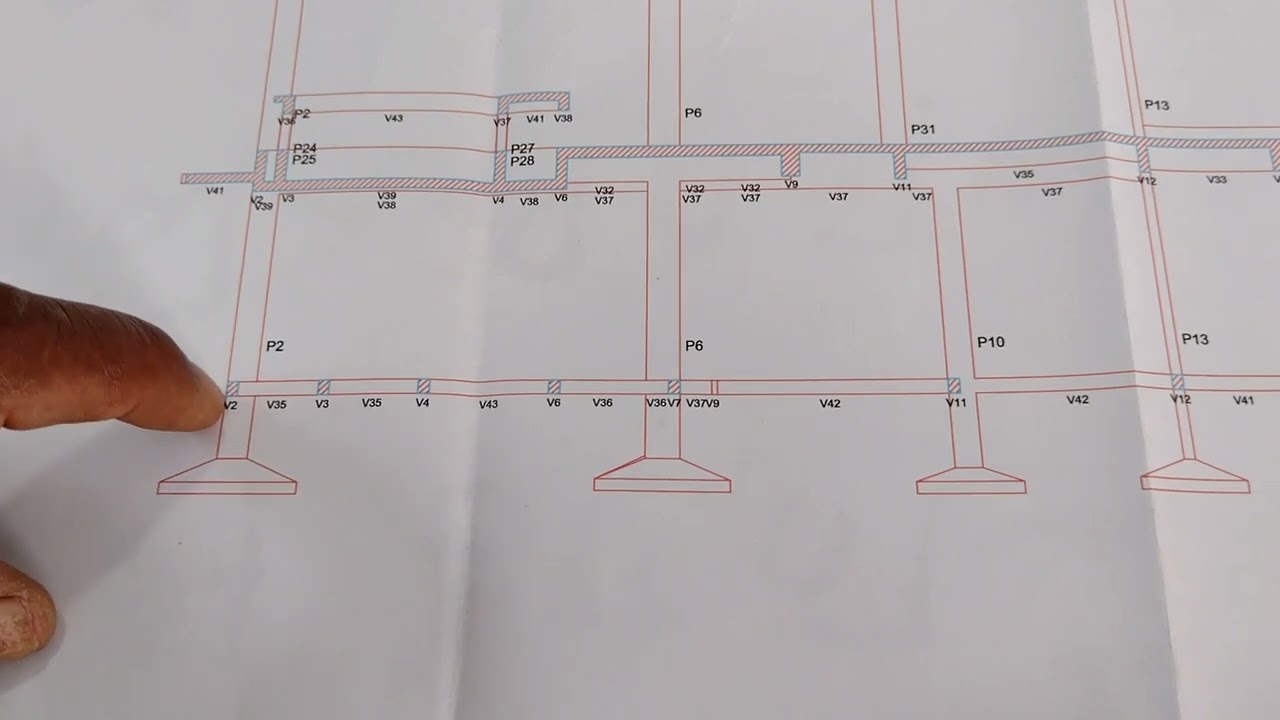 aula de interpretação de corte em projeto estrutural