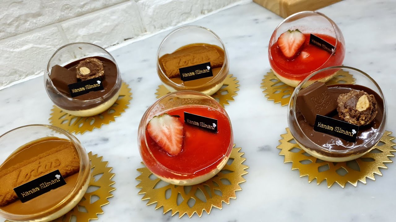 تحلية تركية بثلاث أذواق شكولة ولوتس وصوص الفراولة رائعة 😘🤩😍😋
