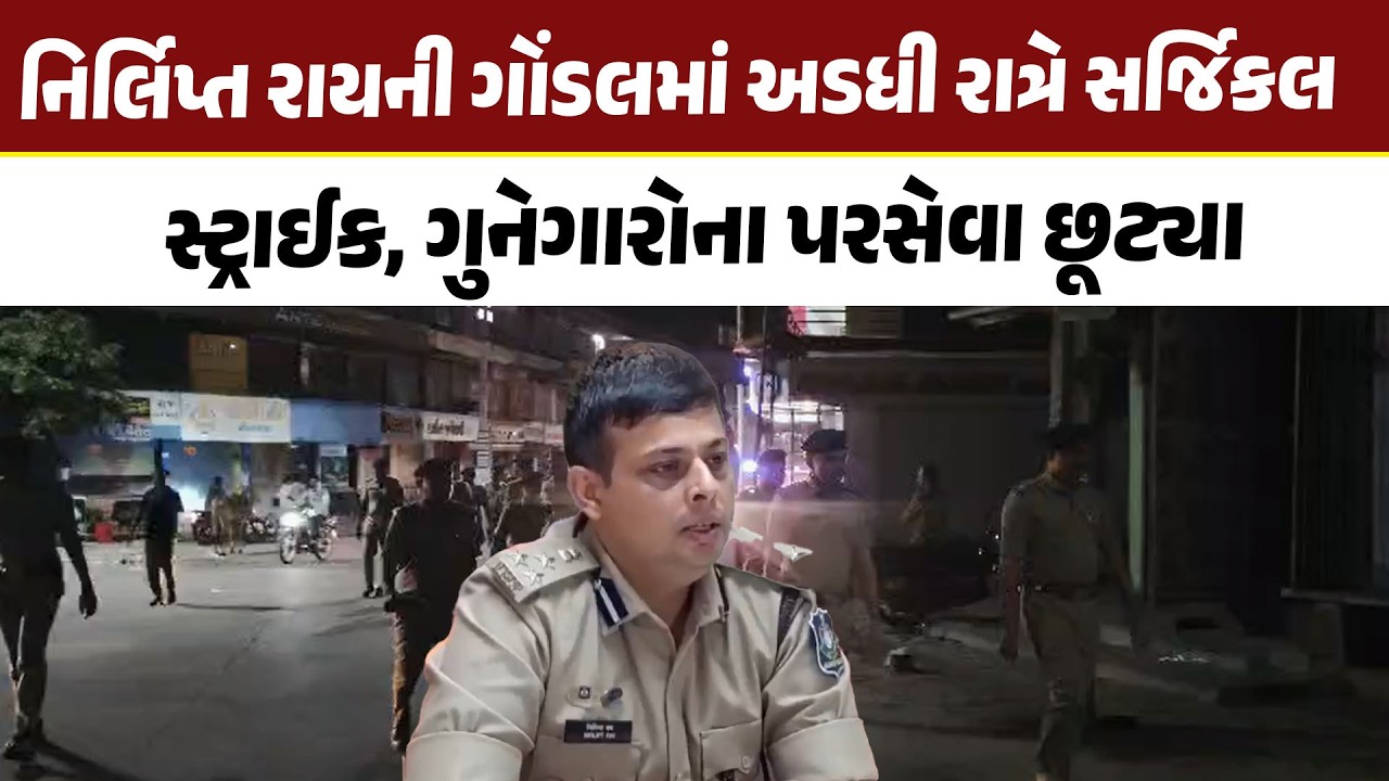 Nirlipt Rai ની ગોંડલમાં અડધી રાત્રે સર્જિકલ સ્ટ્રાઈક, ગુનેગારોના પરસેવા છૂટ્યા | Gondal News |