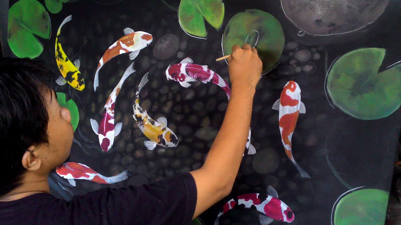 Melukis ikan koi | time lapse
