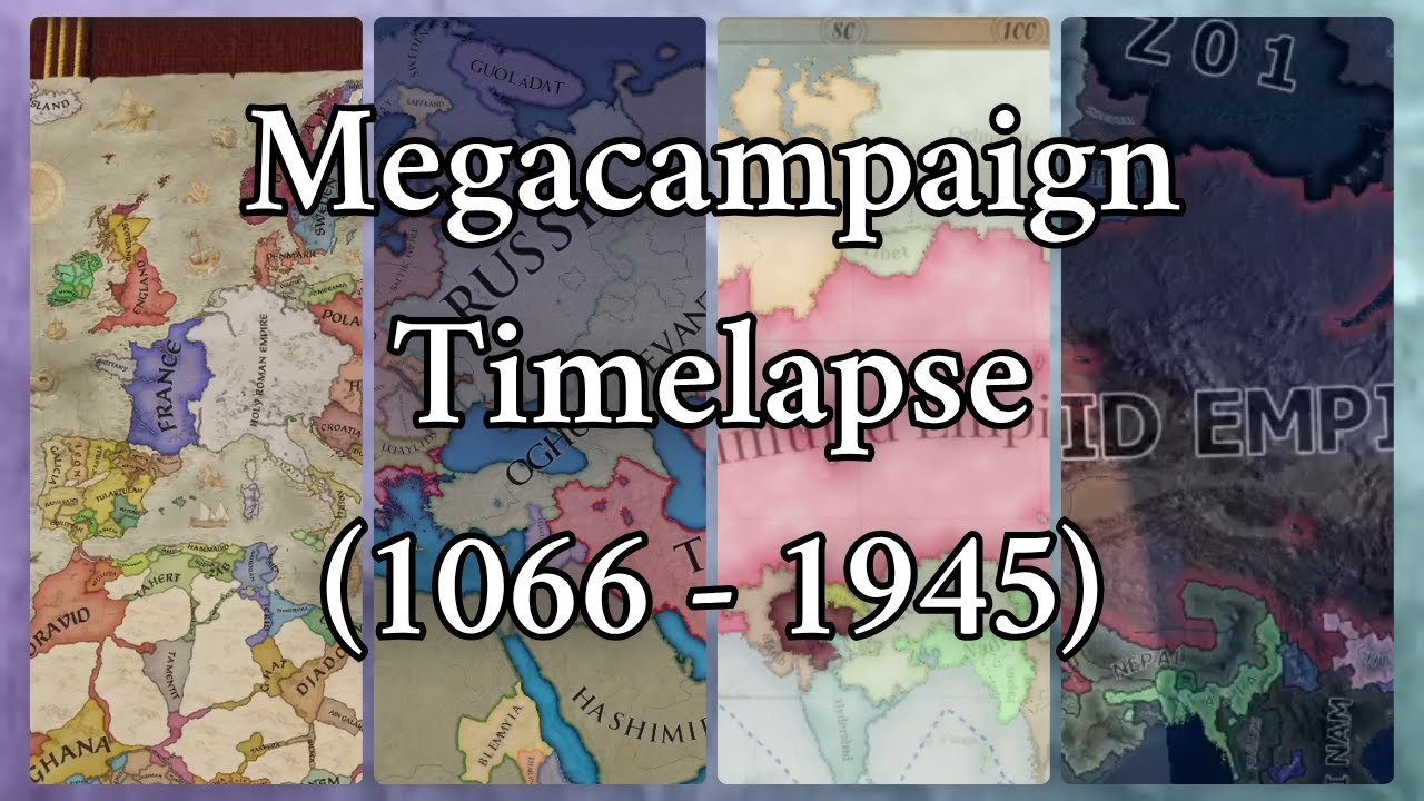 Paradox Megacampaign Timelapse - CK3 to EU4 to Vic3 to HOI4 - 879 years of alt history