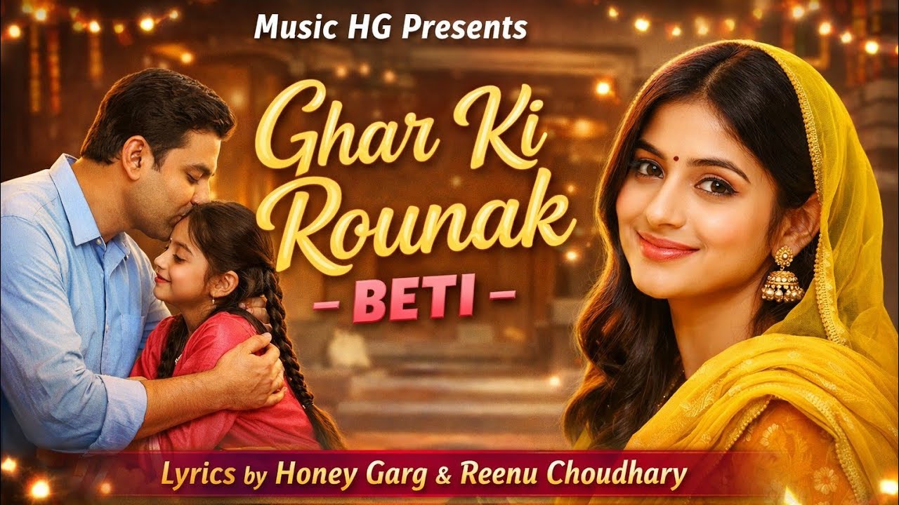 Ghar Ki Rounak-BETI | Lyrics By Honey Garg & Reenu Choudhary | Music HG Official | Lyrical Video |
