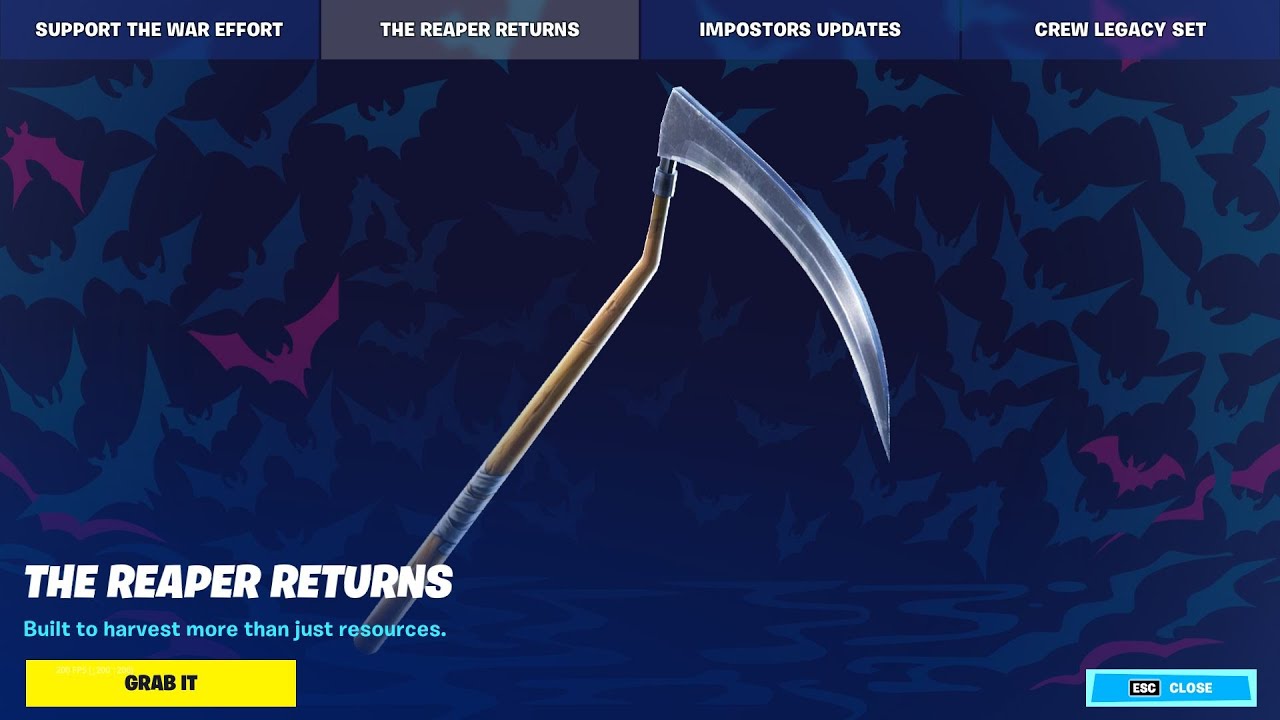 RARE &ldquo;Reaper Pickaxe&rdquo; OUT NOW! (Fortnite Item Shop October 12th, 2021)