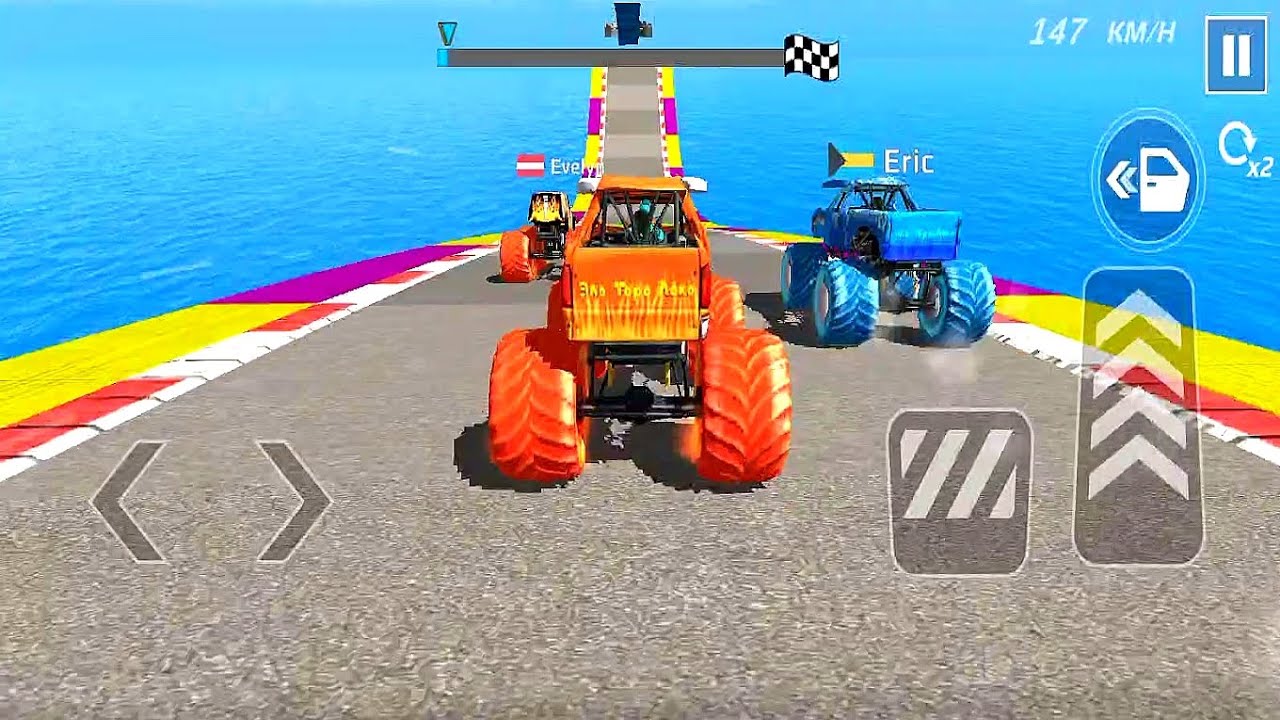 MONSTER TRUCK MEGA RAMP EXTREME RACING Gameplay [Android] - Part 9