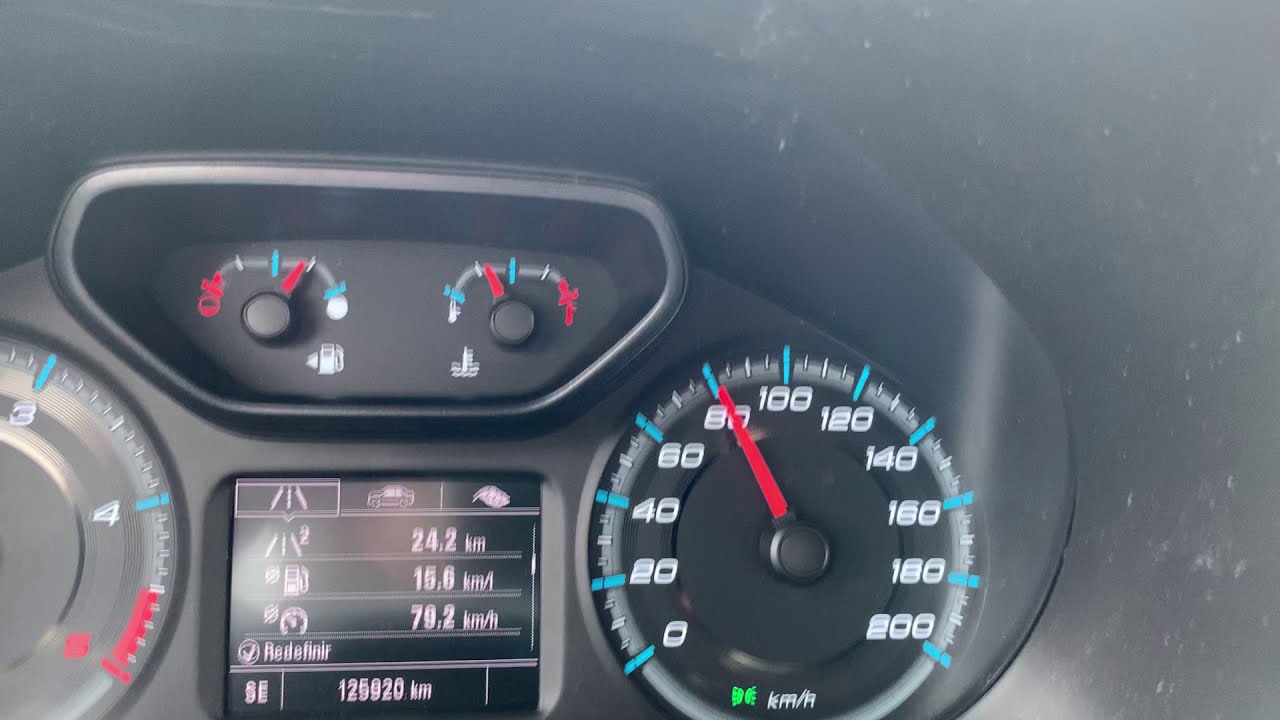 Consumo da Chevrolet S10 Cabine Dupla 2017 Manual Diesel em um trecho perfeito, andando a 80 Km/h.