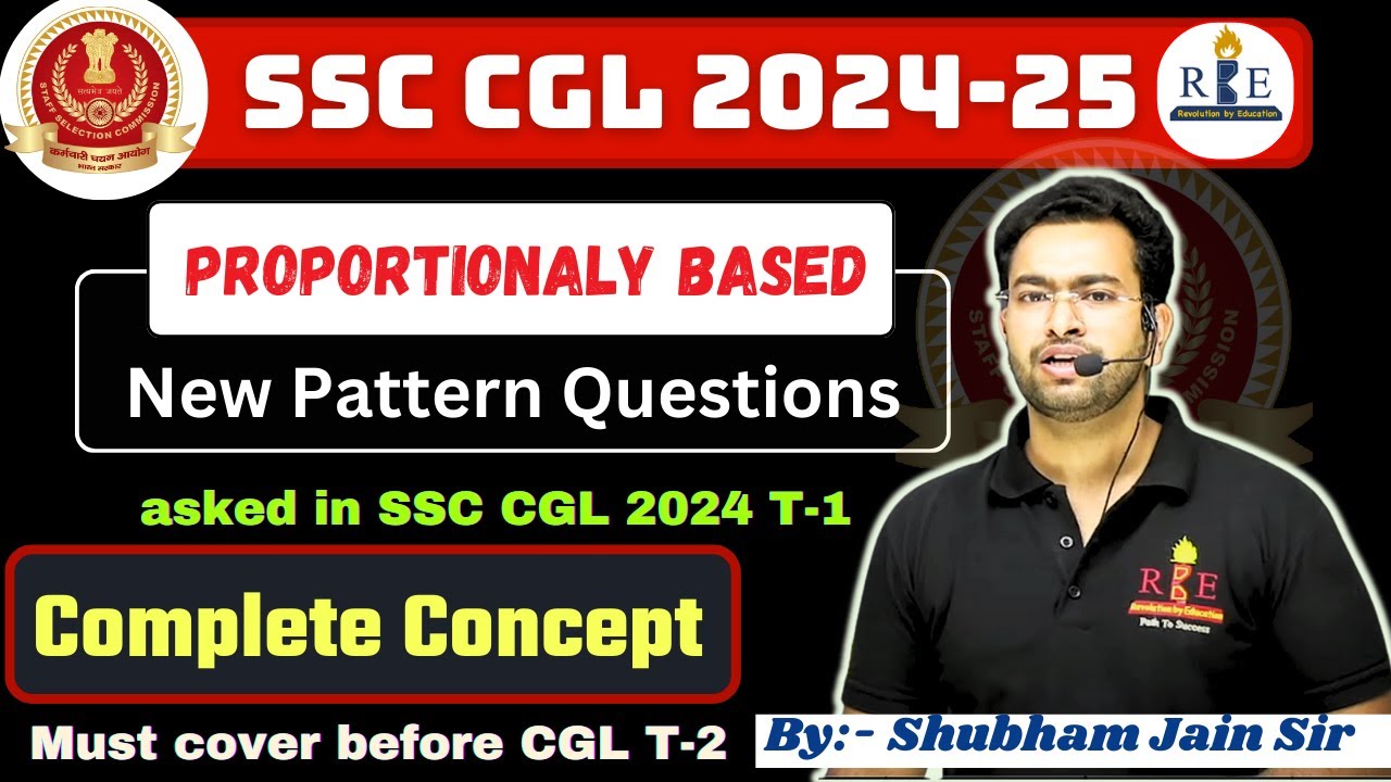 Proportionality based new type question asked in SSC CGL 2024 Tier-1 Exam| Ratio and algebra