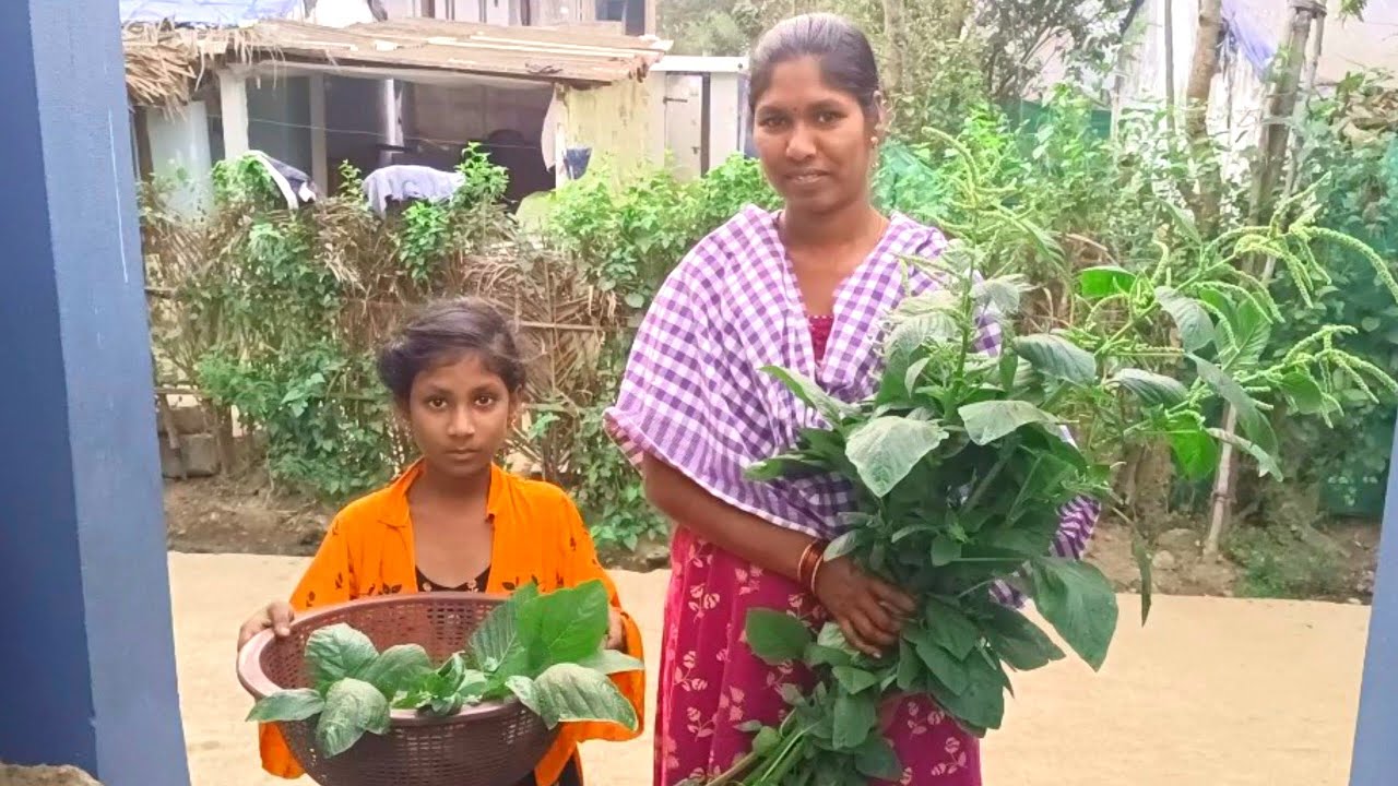 తల్లీకూతుర్లు భలే కోసుకొని వచ్చారు ఆకు కూరలు 😂😂