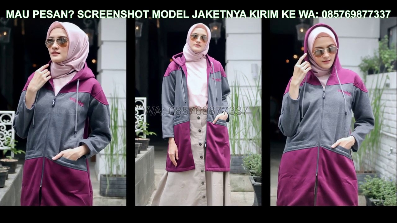 MODEL JAKET MUSLIMAH CASUAL JAKET HIJABERS JAKET MODEL PANJANG JAKET WANITA TERBARU