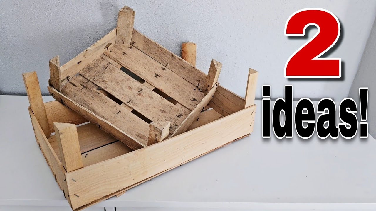 2 Great Ideas Made with Broken Fruit Crates Thrown Away!♻️🥰