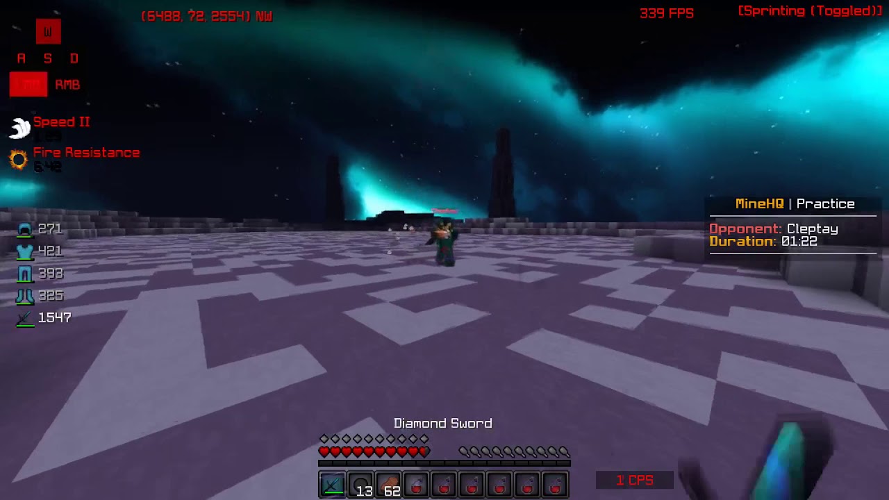 MineHQ | Mohta vs. Cleptay (Cheatbreaker) [1400] ELO