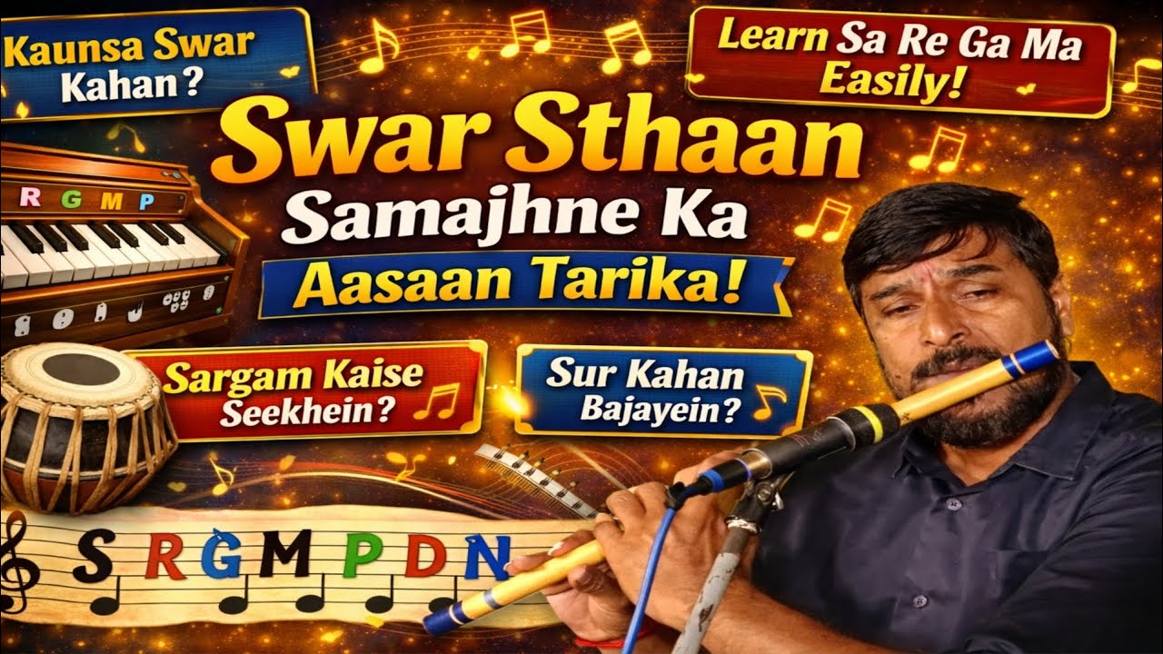 90% Students Ko Swar Sthaan Nahi Pata | Swar Gyan Lesson | SRG SG RGM Practice | Bhatt Alpesh Flute