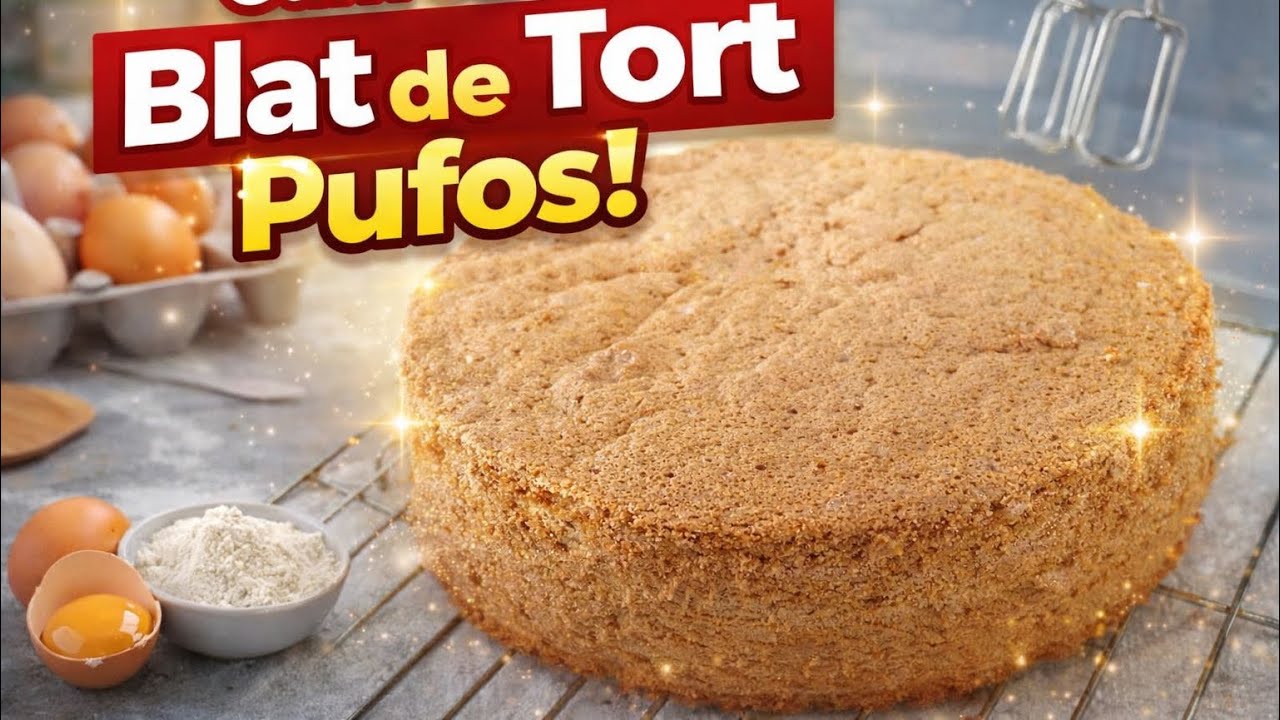 NU MAI CUMPĂRA BLAT DE TORT! 😱 Rețeta PERFECTĂ din 6 Ouă