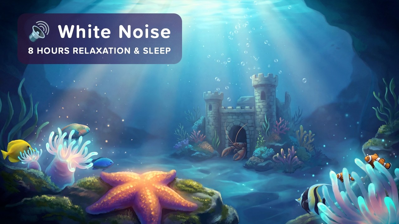 🔊 8 Hours Deep Sleep - Sunken Ocean Castle | Underwater Ambience & Bubbles