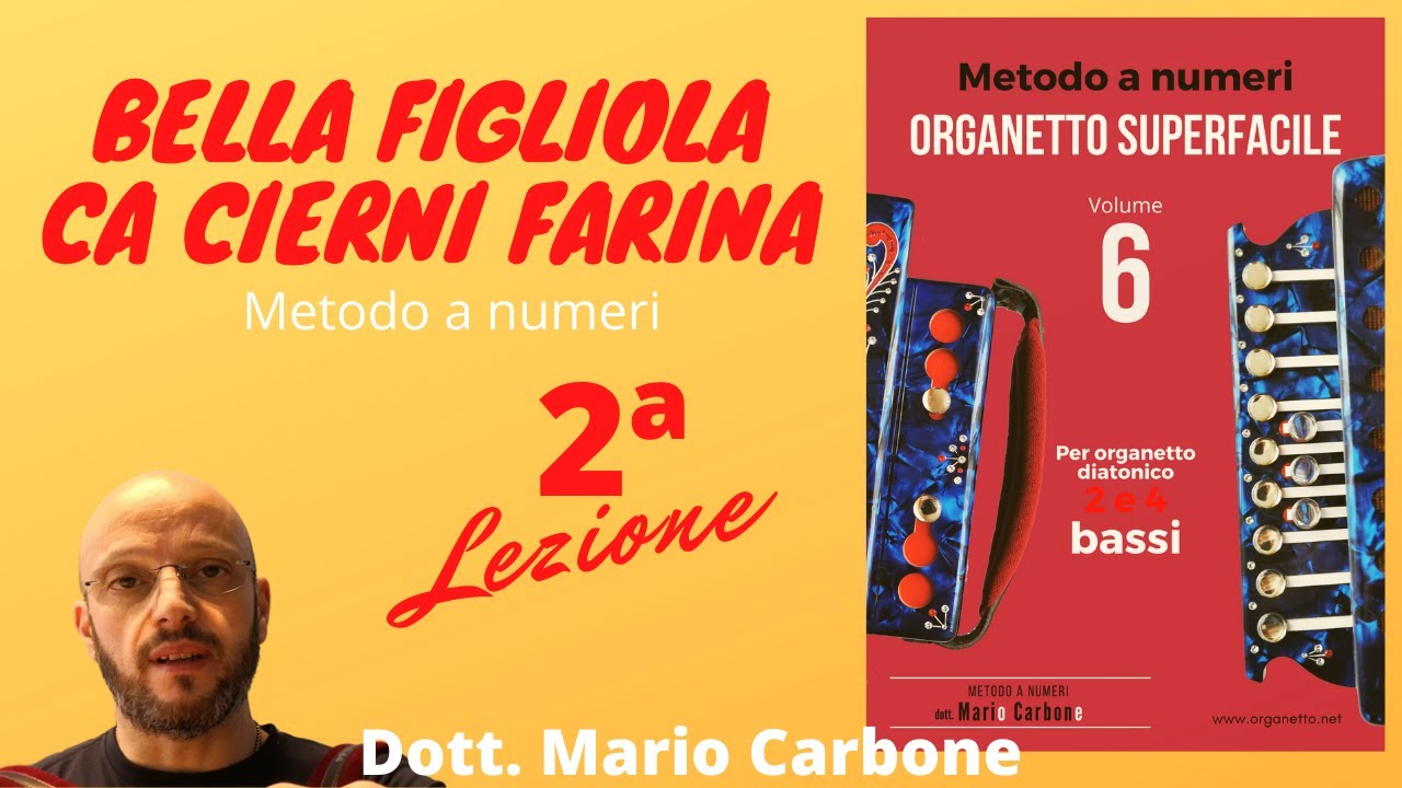 2a Lezione - BELLA FIGLIOLA CA CIERNI FARINA  - ORGANETTO SUPERFACILE  Vol. 6