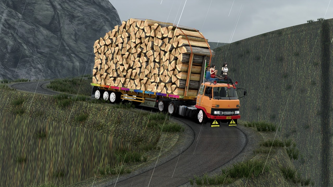 Overloaded Trailer - the most dangerous road | Euro Truck Simulator 2