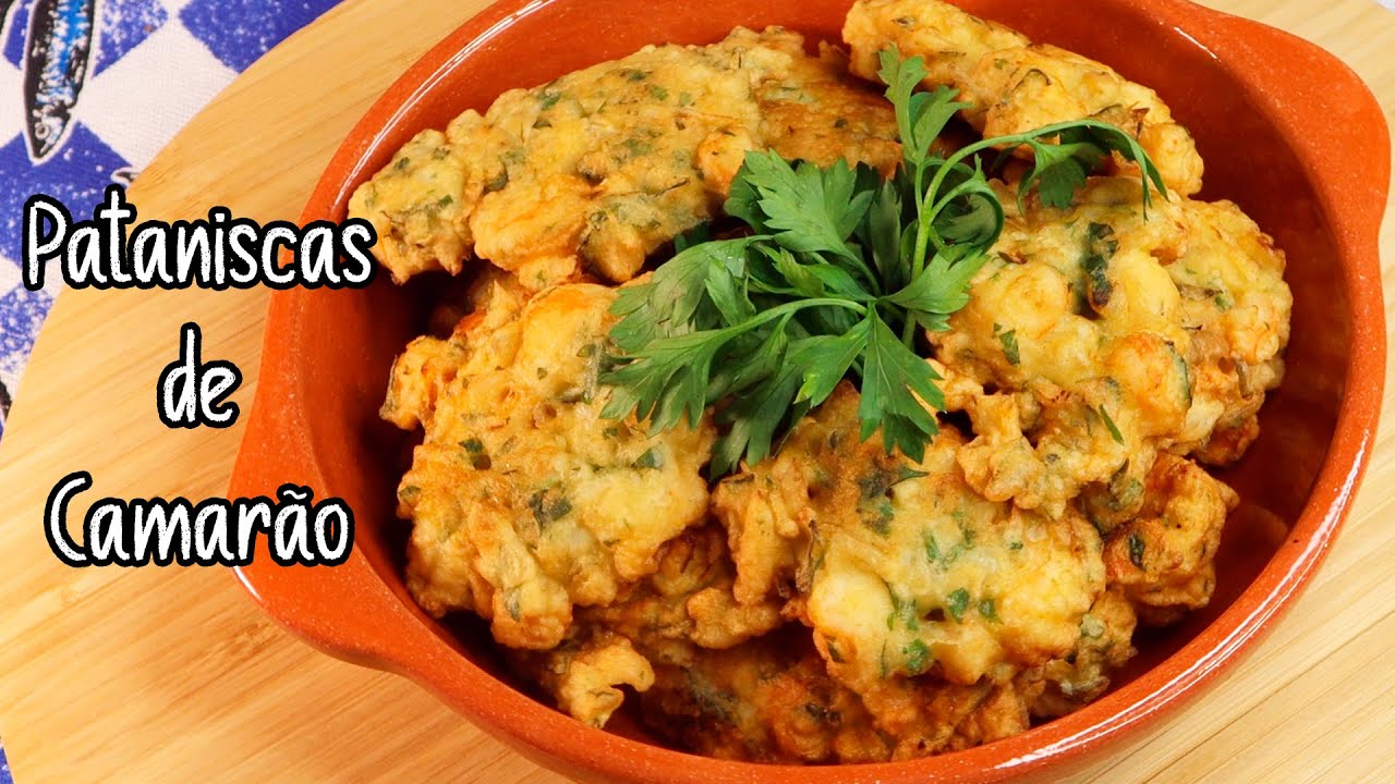 Pataniscas de Camarão à Portuguesa — Saborosas e Muito Simples